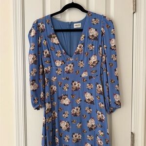 Floral Blue Dress - Aritzia